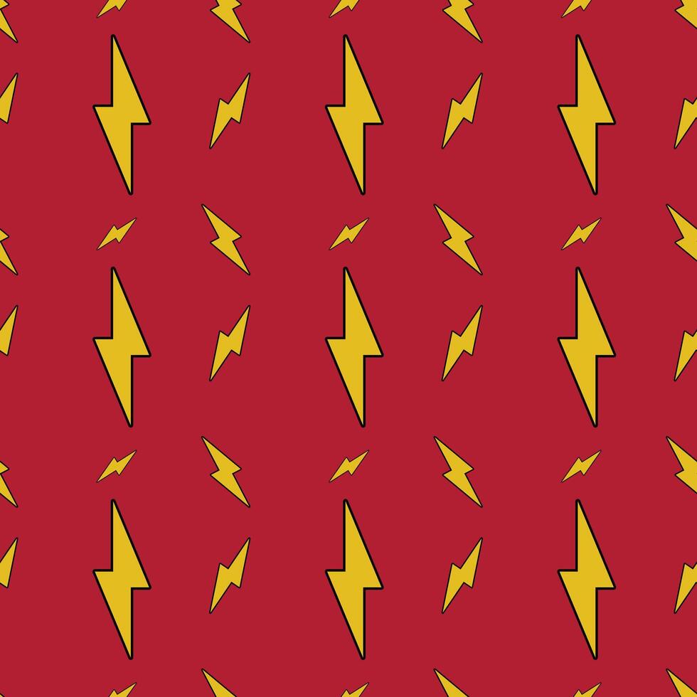 lightning bolts on background. Flat design. illustration. isolated object. seamless pattern flash vector