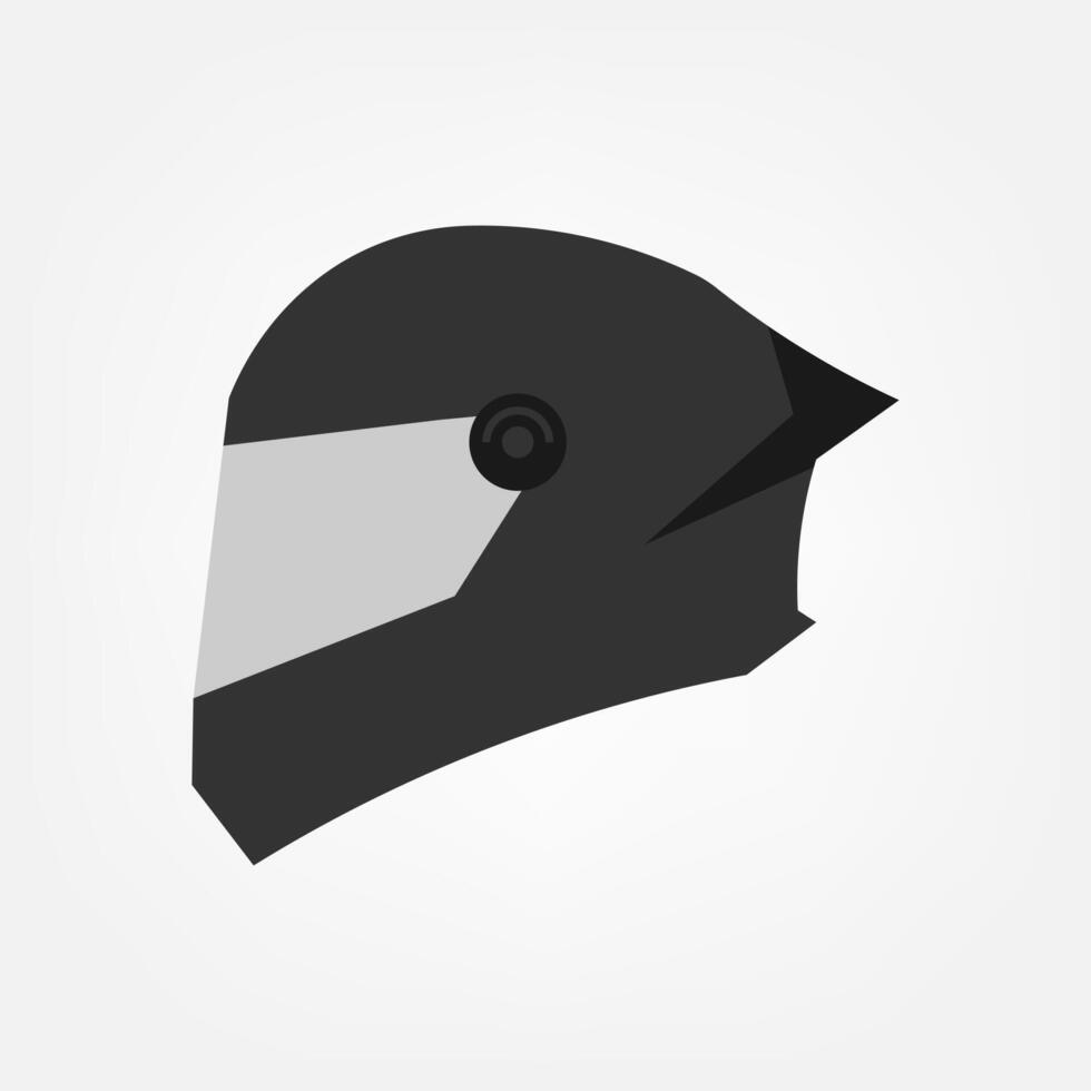 motorcycle racing helmet illustration isolated on white background vector