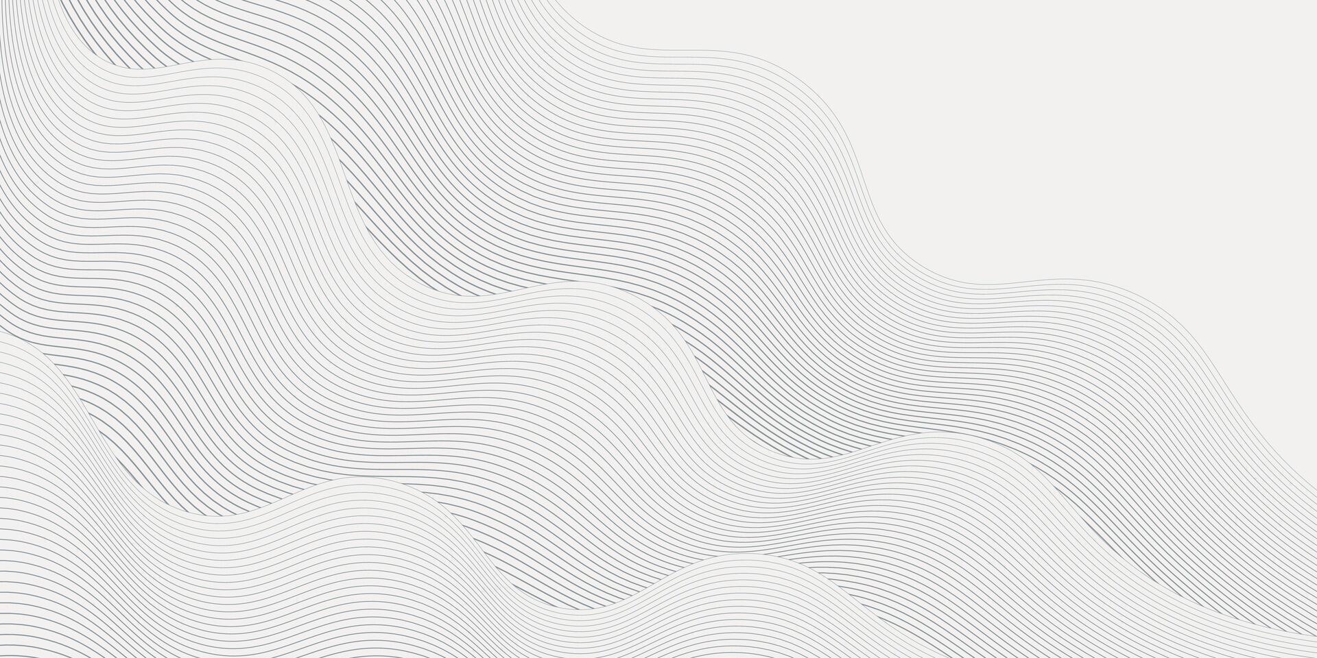 wavy blue lines on a white background. The blue lines create a flowing, textured pattern on the white surface. Minimal abstract gradient wavy line background vector