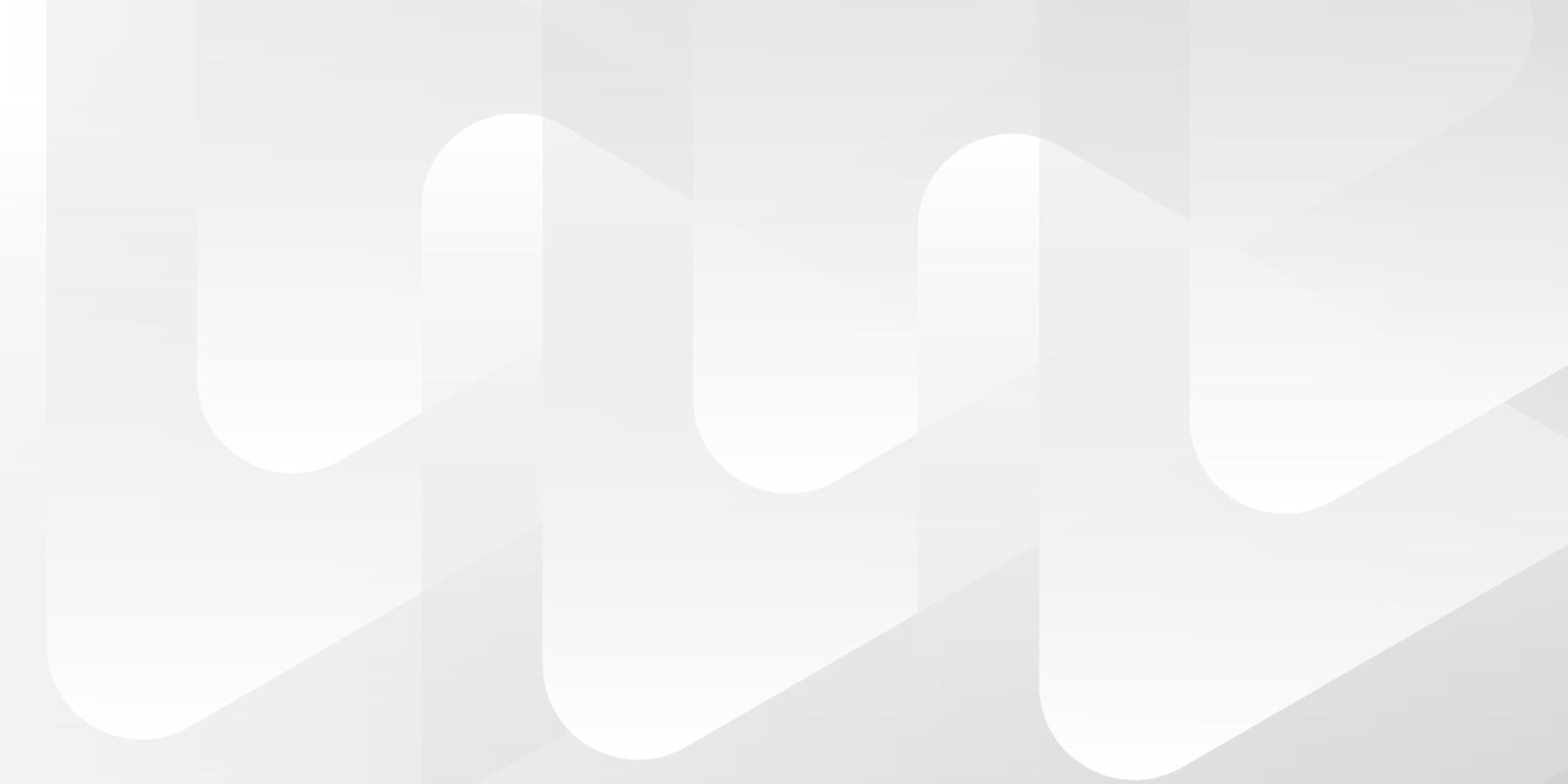 3D white geometric abstract background overlap layer on bright space with rounded triangles effect decoration. Graphic design element modern style concept for banner, flyer, card, cover, or brochure vector