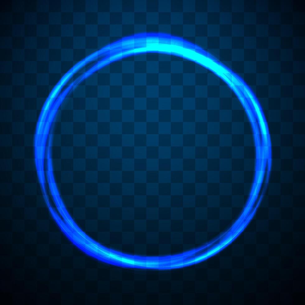 Blue Neon Light Ring vector