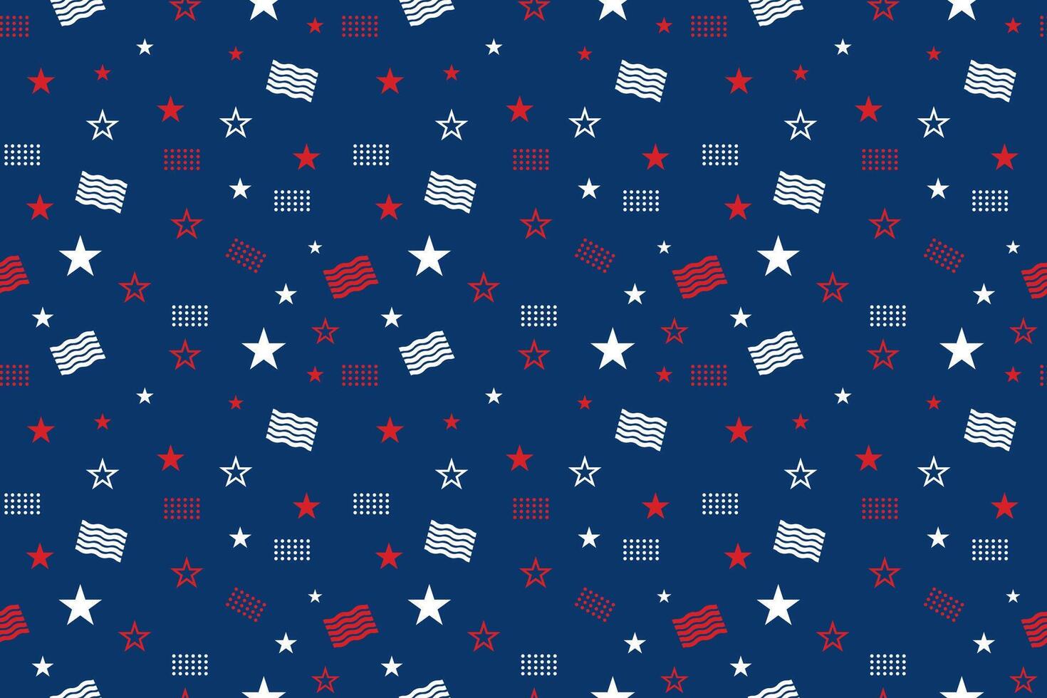 American Flag Inspired Pattern Navy, Red, White vector