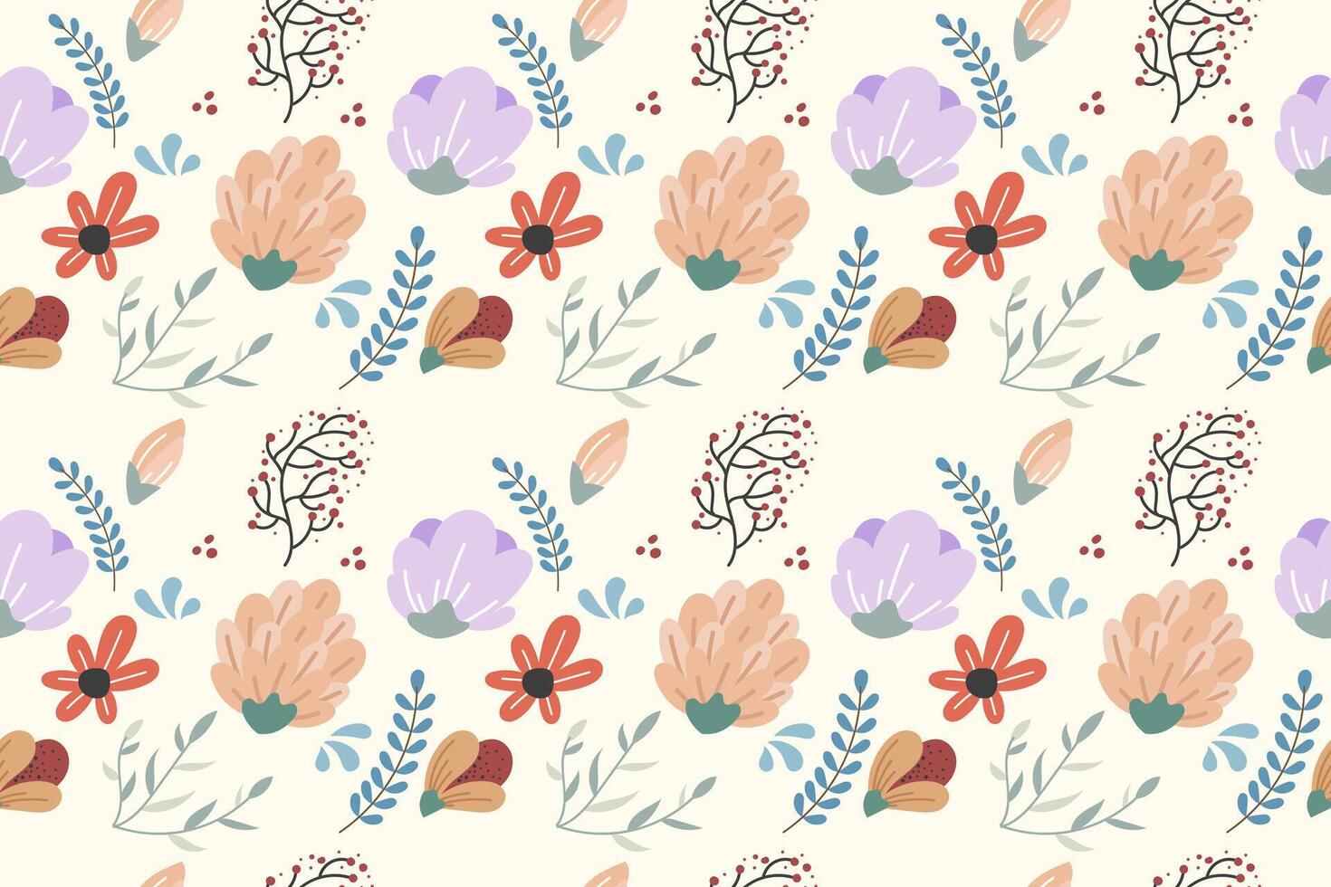 colorful flower patterns are cheerful. summer flower vector