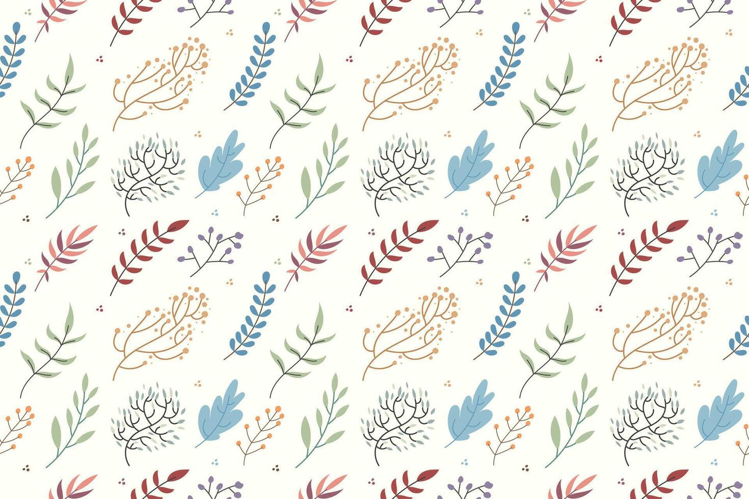 flower leaf patterns of various types. pattern illustration vector