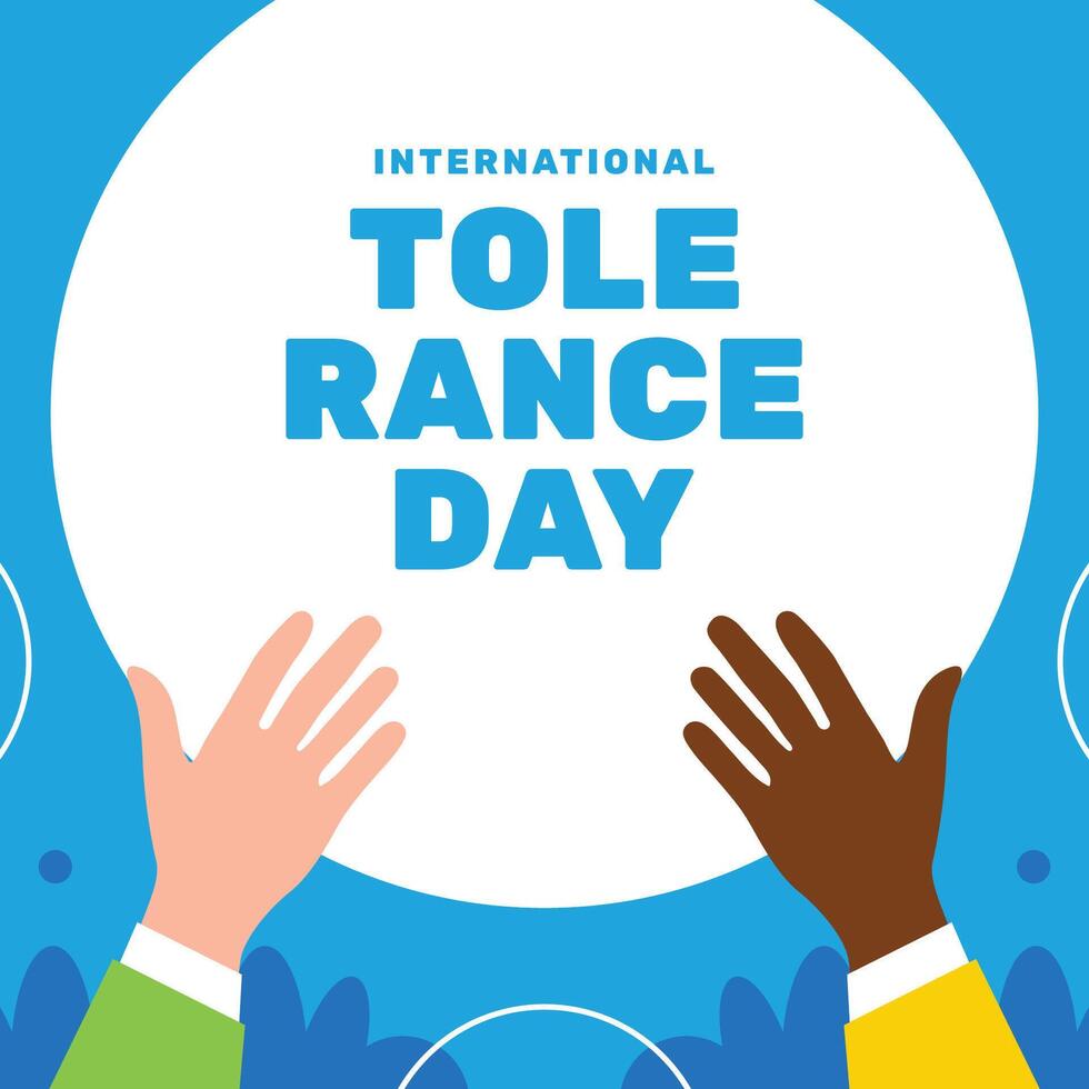 Celebrate Tolerance Day Flat Illustration with Unity and Peace Elements vector
