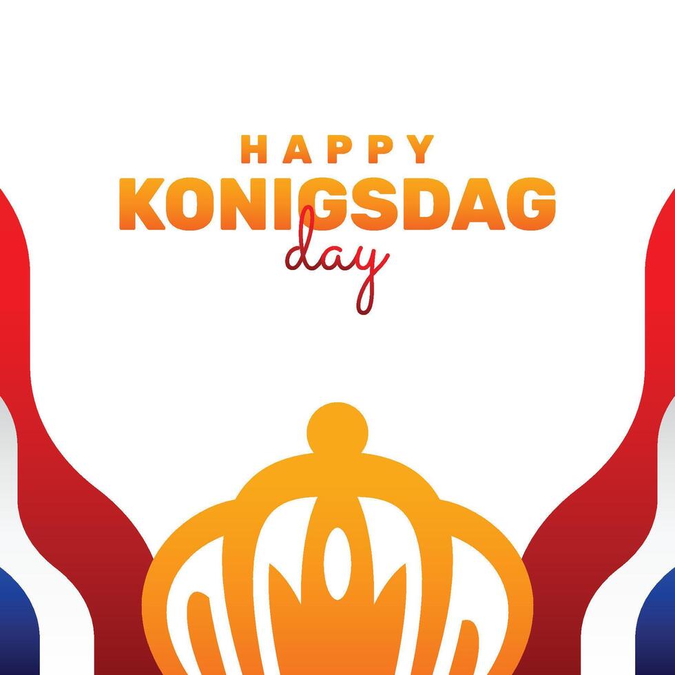 Konigsdag Day Celebrate Design Background vector