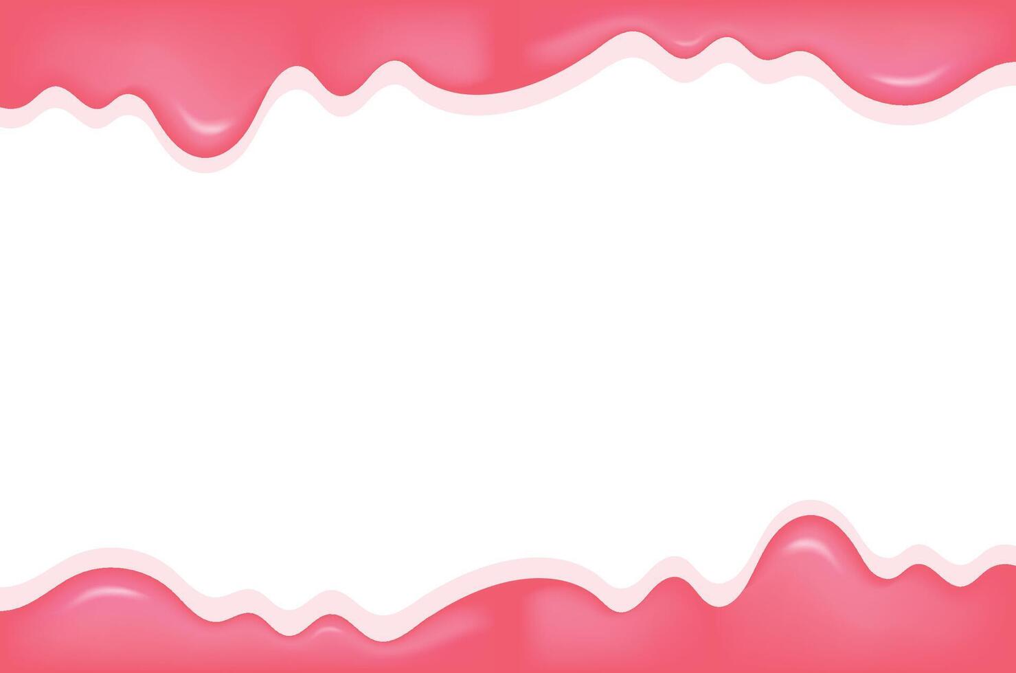 Yummy Strawberry Drip Background with Melting Effect vector