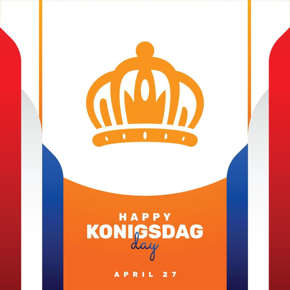 Netherlands Kings Day Celebration Background vector