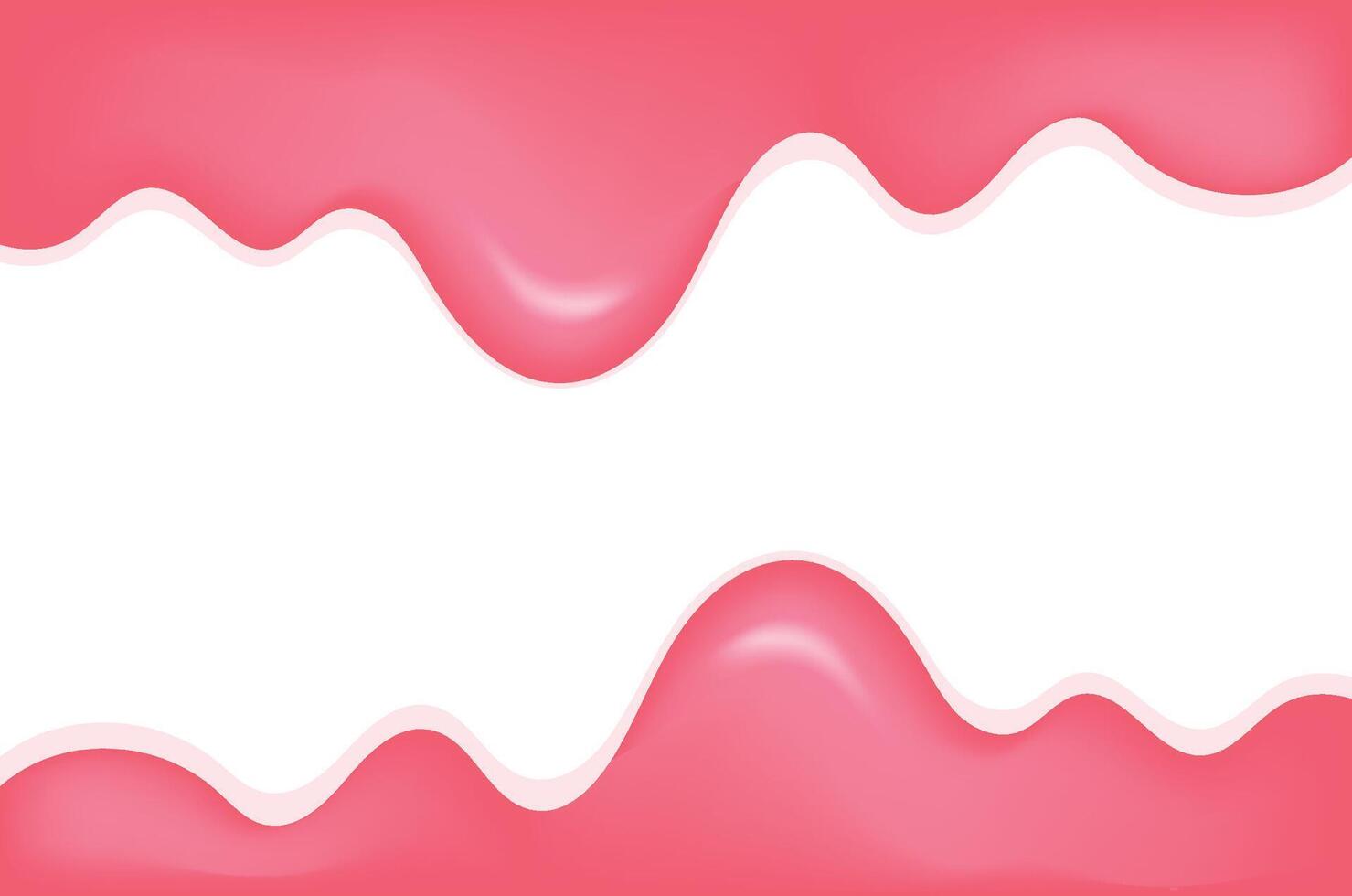 Strawberry Sauce Melting Drip Effect Background for Dessert Theme vector
