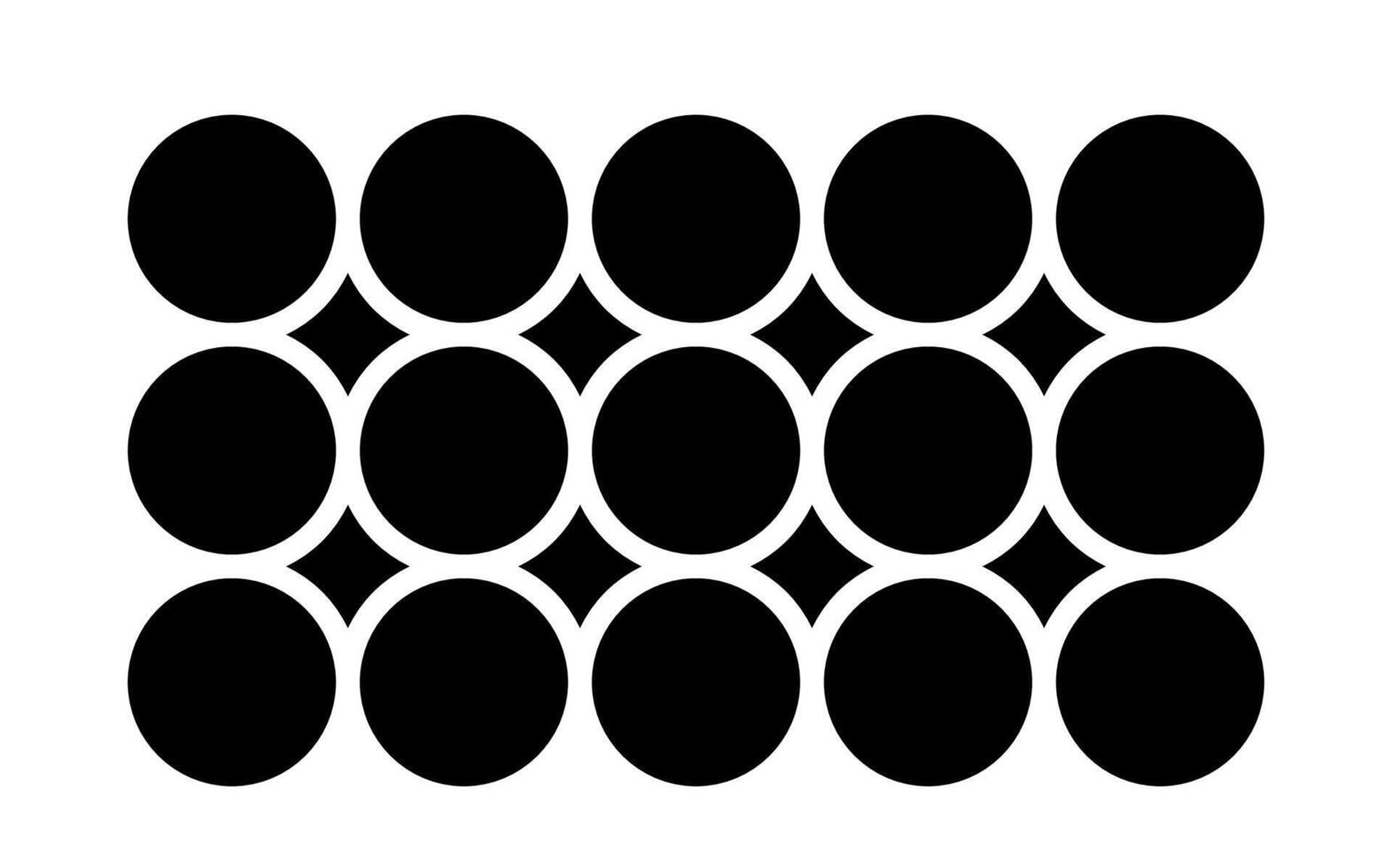 A Black and White Pattern of Interlocking Circles and Negative Space Squares. blank collage frame photo part or picture mockup. frame. picture college. picture frames. vector