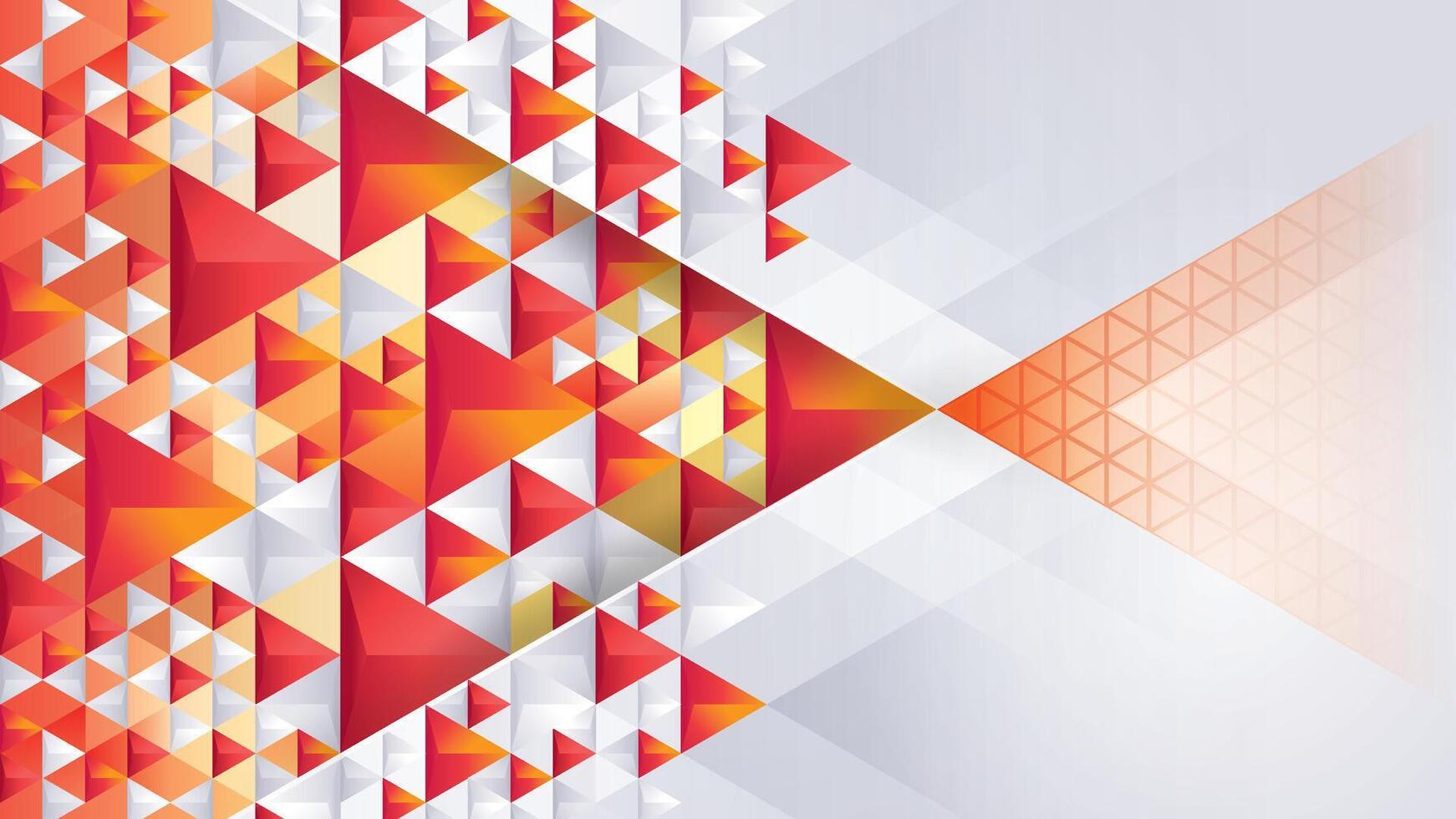 Abstract geometric background with 3d triangle shape, Modern polygon triangles background. Red triangle Pattern design, Creative ideas for business presentations, banner, invitation card vector