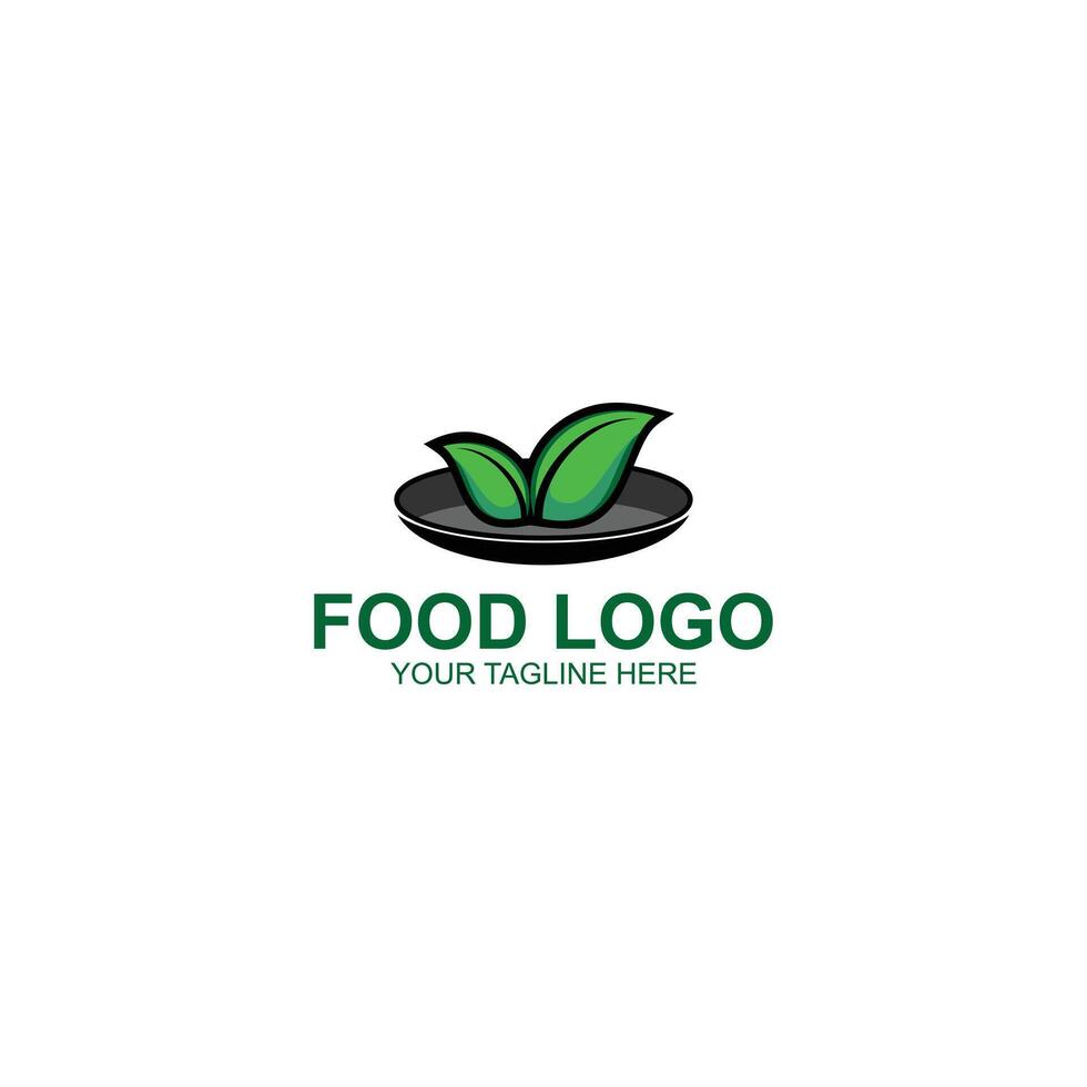 logo design for herbal food or business with creative illustration vector