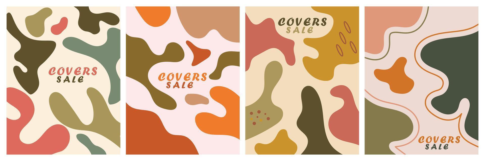 Modern plant elements and minimalist shapes in bright, juicy templates for posters, ads, branding, covers, and label designs vector