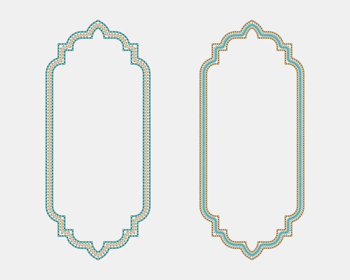 Islamic tazhib frame art iranian floral border designs elegant text box templates with plant elements for covers, posters, and decorative projects vector