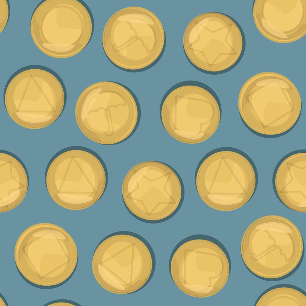 A pattern with Korean game dalgona. vector