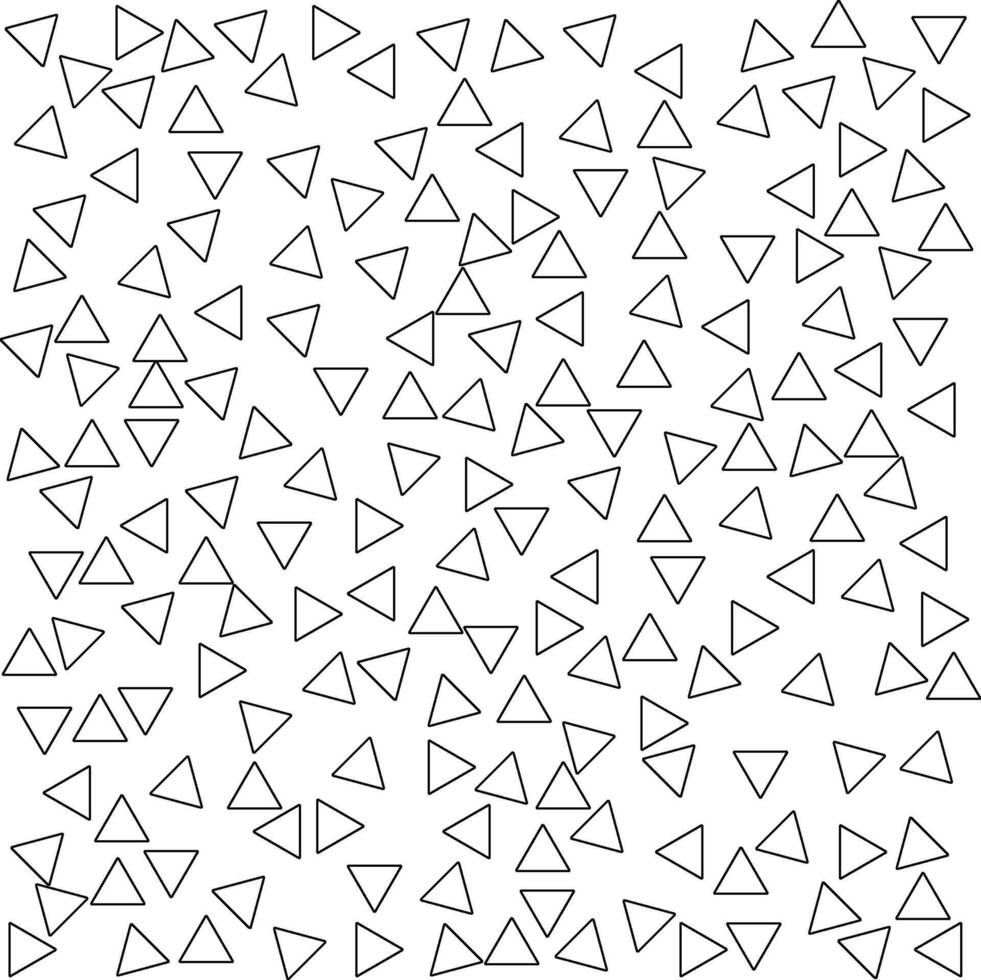 Chaotic Triangle Seamless Pattern Monochrome Design Inspired by Memphis Style Pro vector