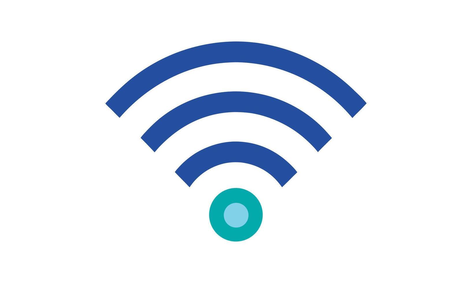 Wireless network connection signal icon design vector