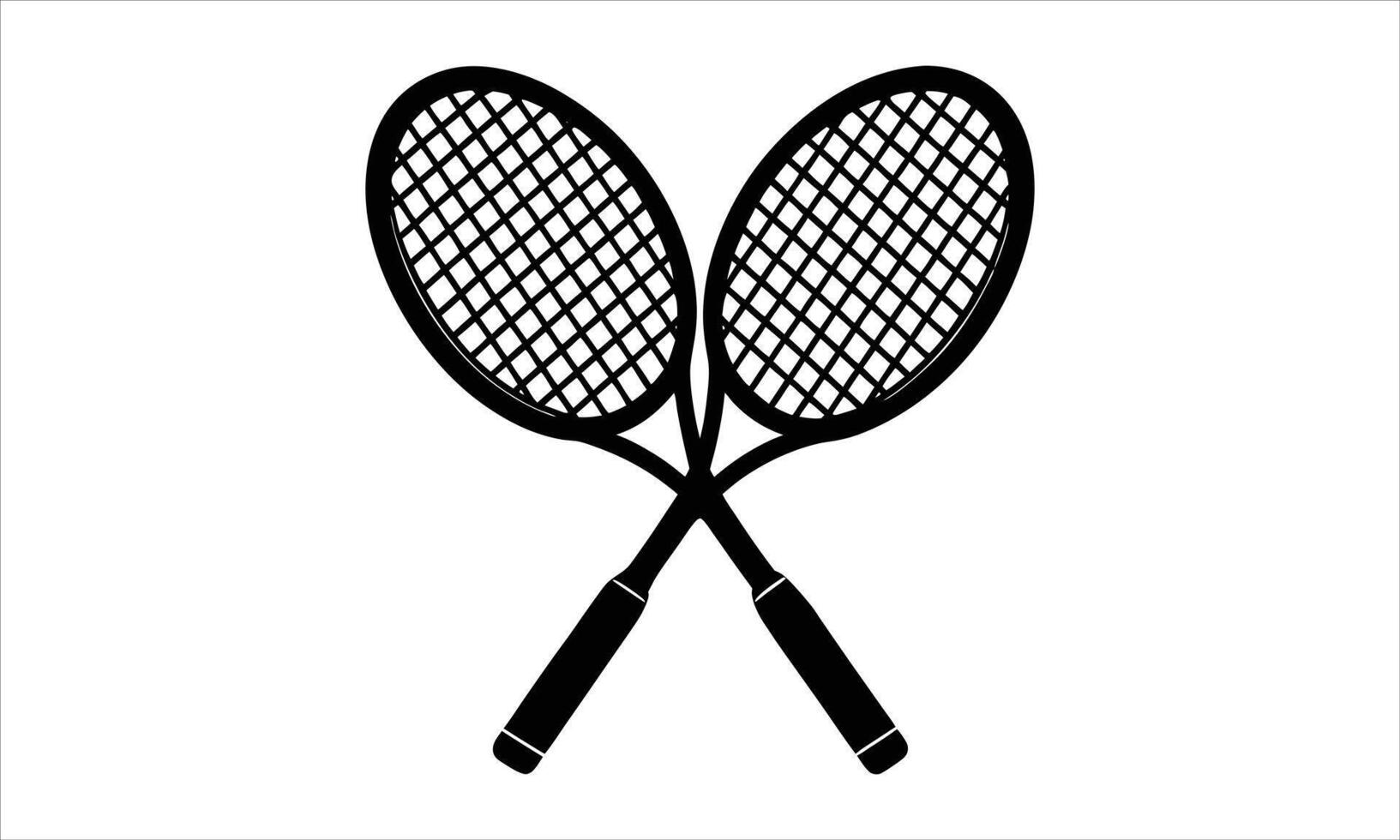 Crossed tennis rackets sport equipment icon vector