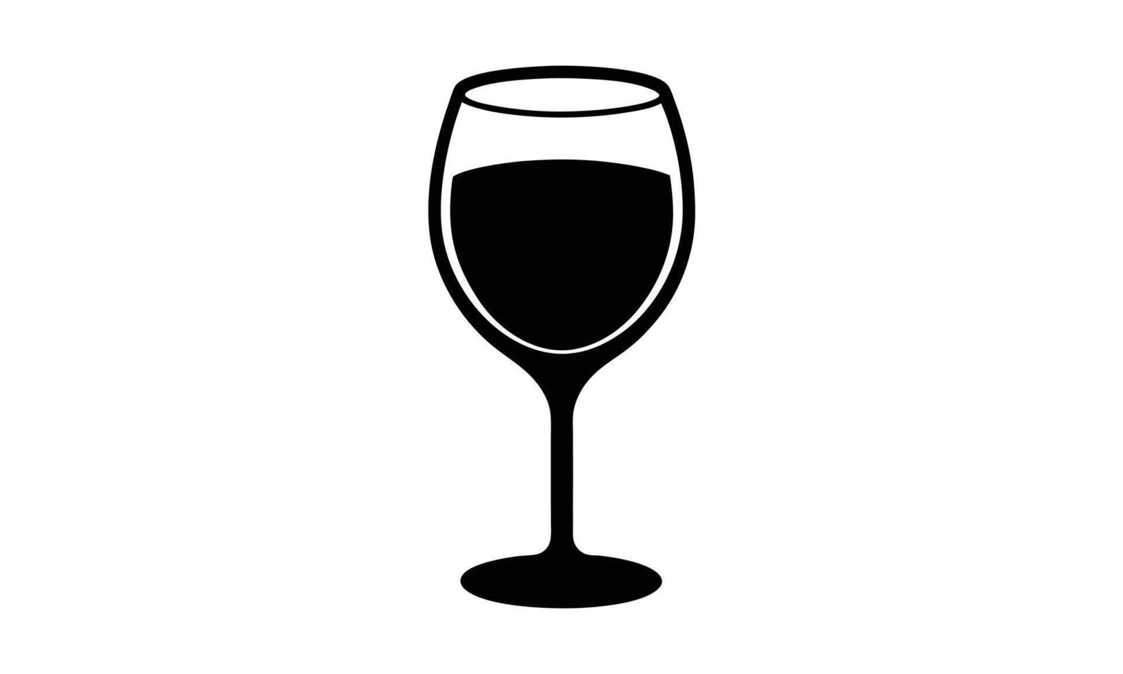 Simple black wine glass icon graphic design vector