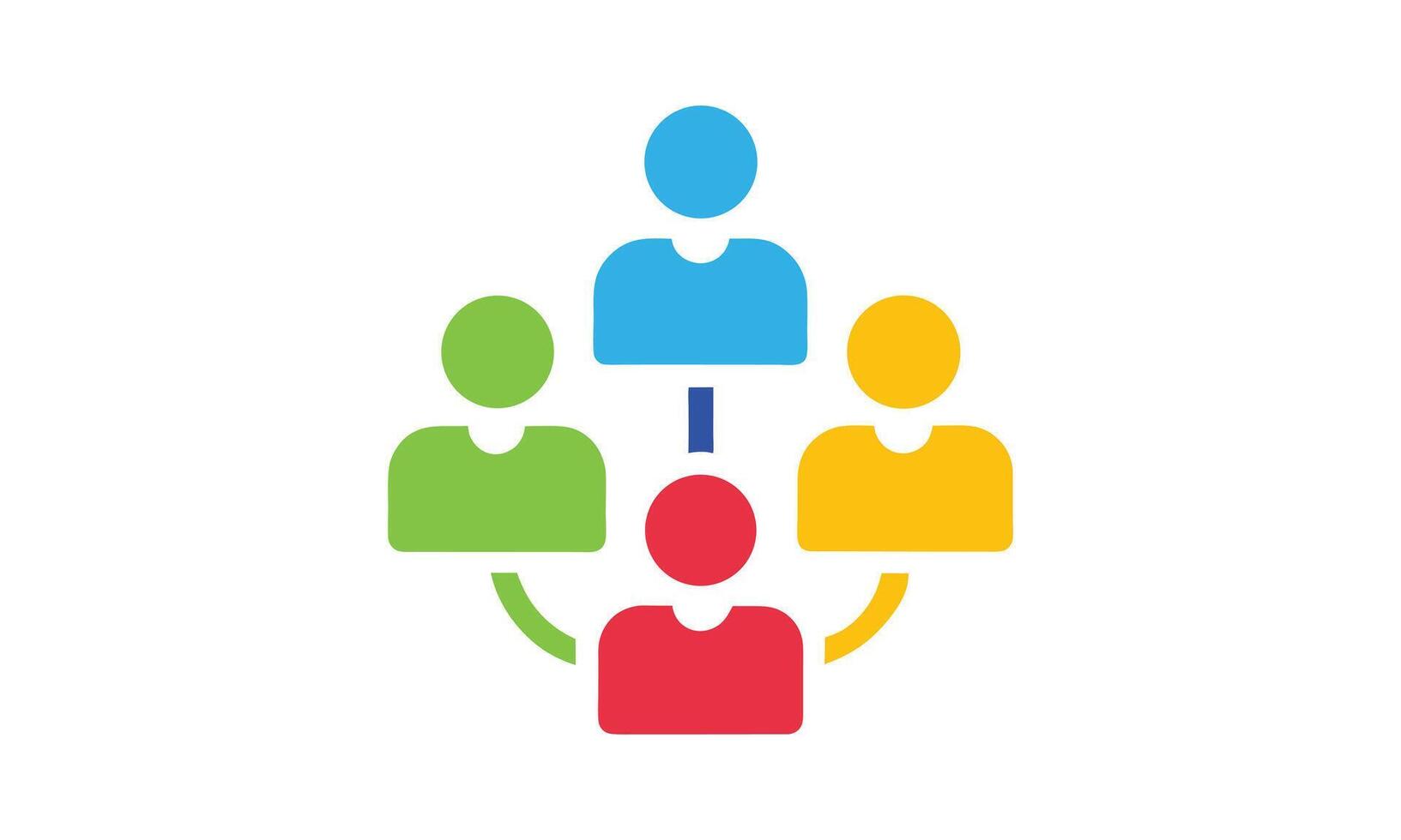 Teamwork collaboration network connection people group vector