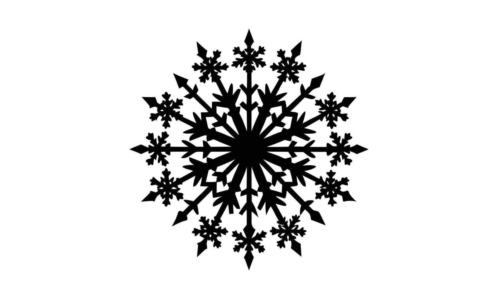 Elegant black snowflake winter design element vector