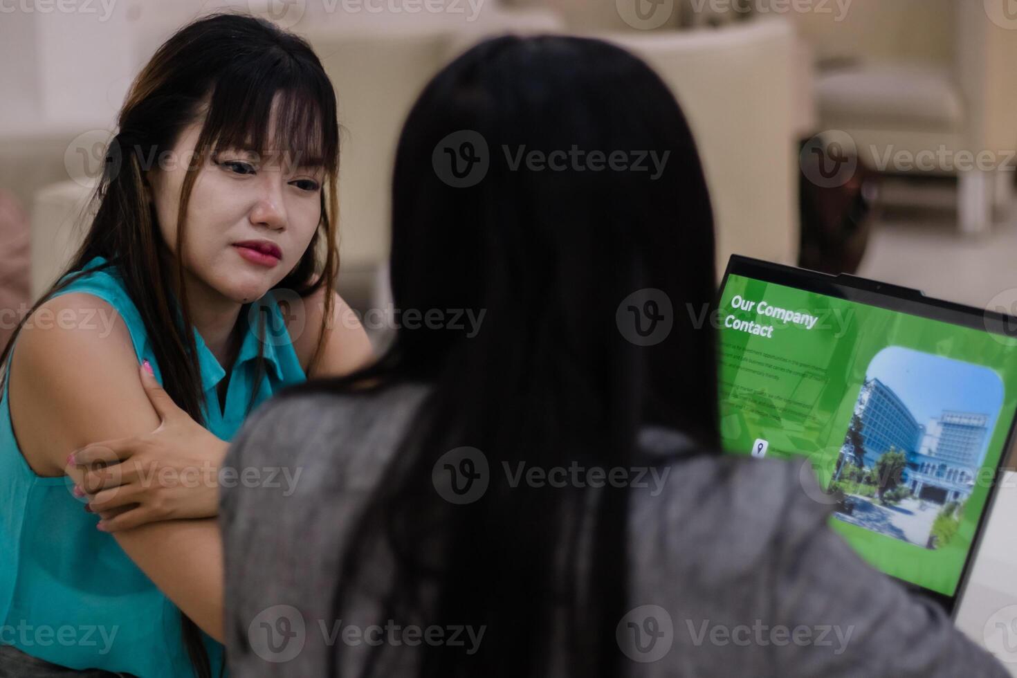 Tense job interview, Candidate unsure of outcome, awaiting feedb photo