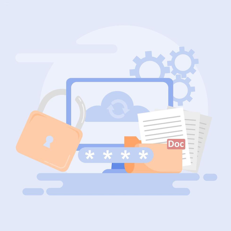 How to protect your data with a password manager vector