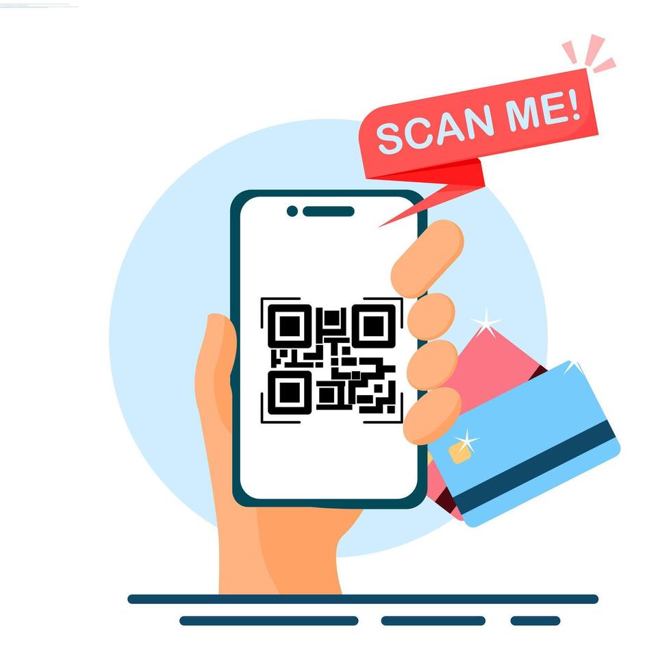 How to scan a qr code on your phone vector