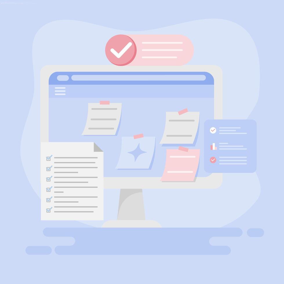 How to create a checklist for your website vector