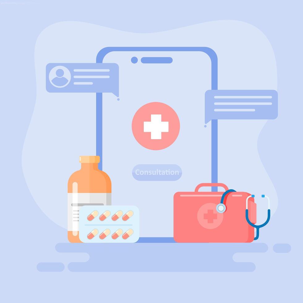 How to create a mobile app for healthcare vector