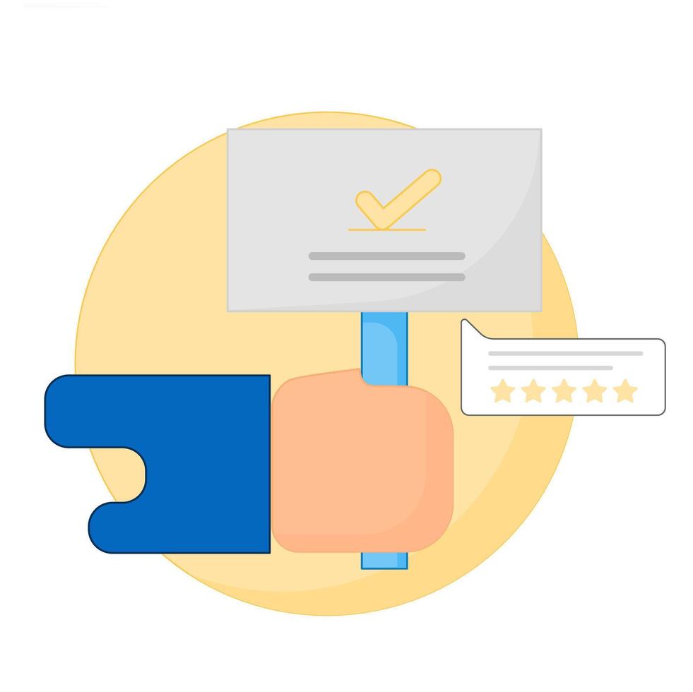 How to use the feedback app in your business vector