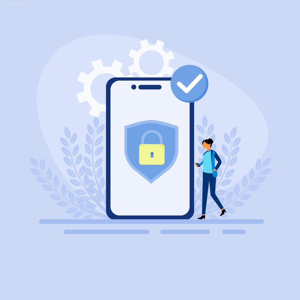 How to protect your data on your smartphone vector