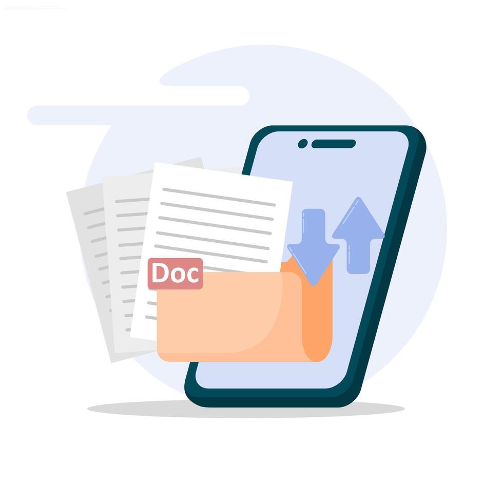 How to create a pdf file on your phone vector