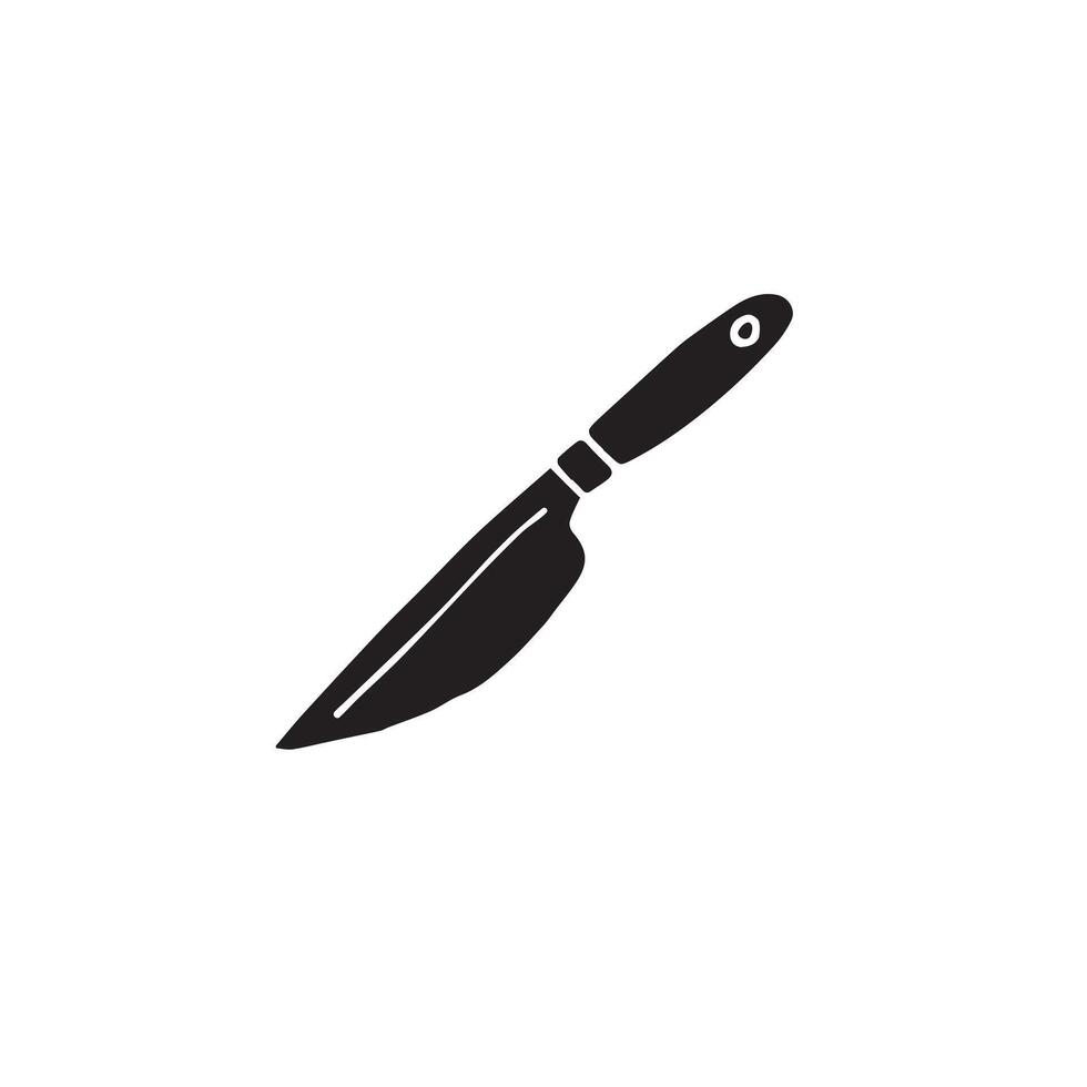Hand drawn doodle sketch knife isolated on white vector