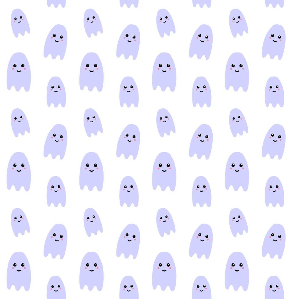 Seamless pattern of hand drawn doodle sketch ghost on background vector