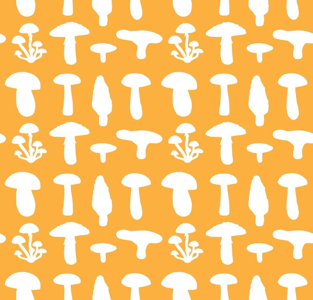 Seamless pattern of hand drawn doodle sketch mushrooms vector