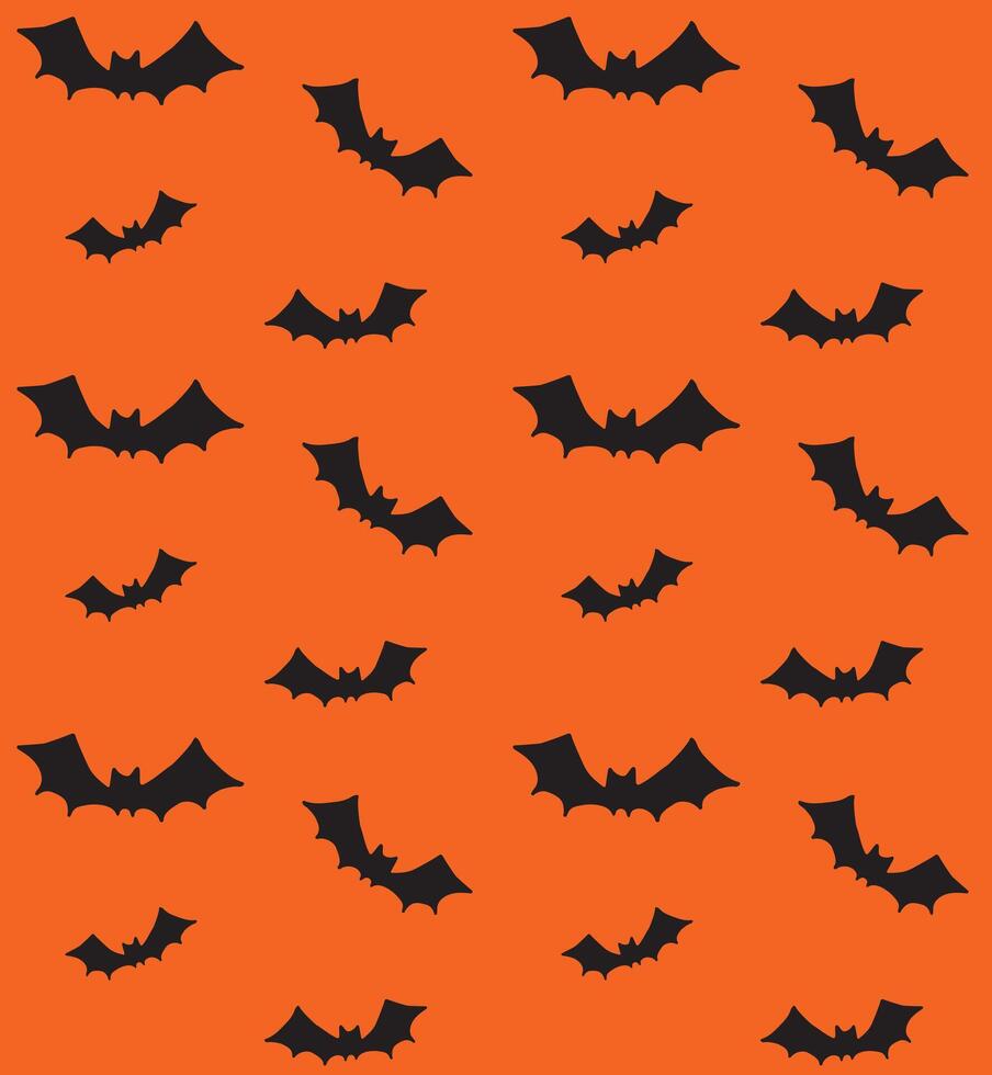 Seamless pattern of hand drawn doodle sketch bat silhouette vector