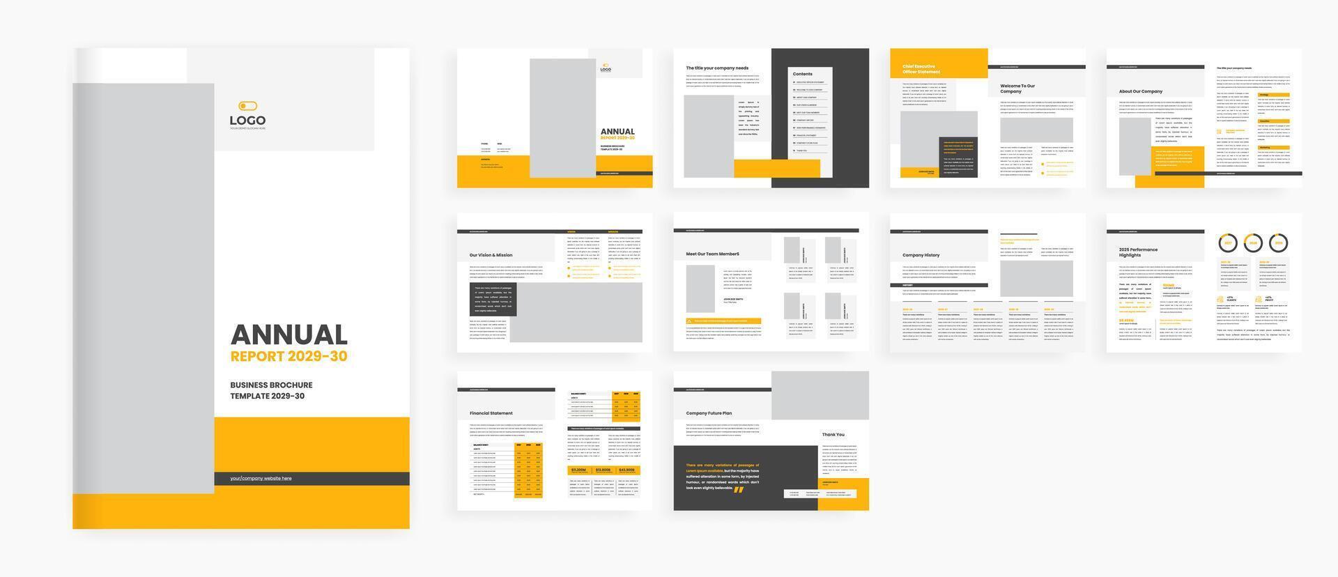 annual report template vector