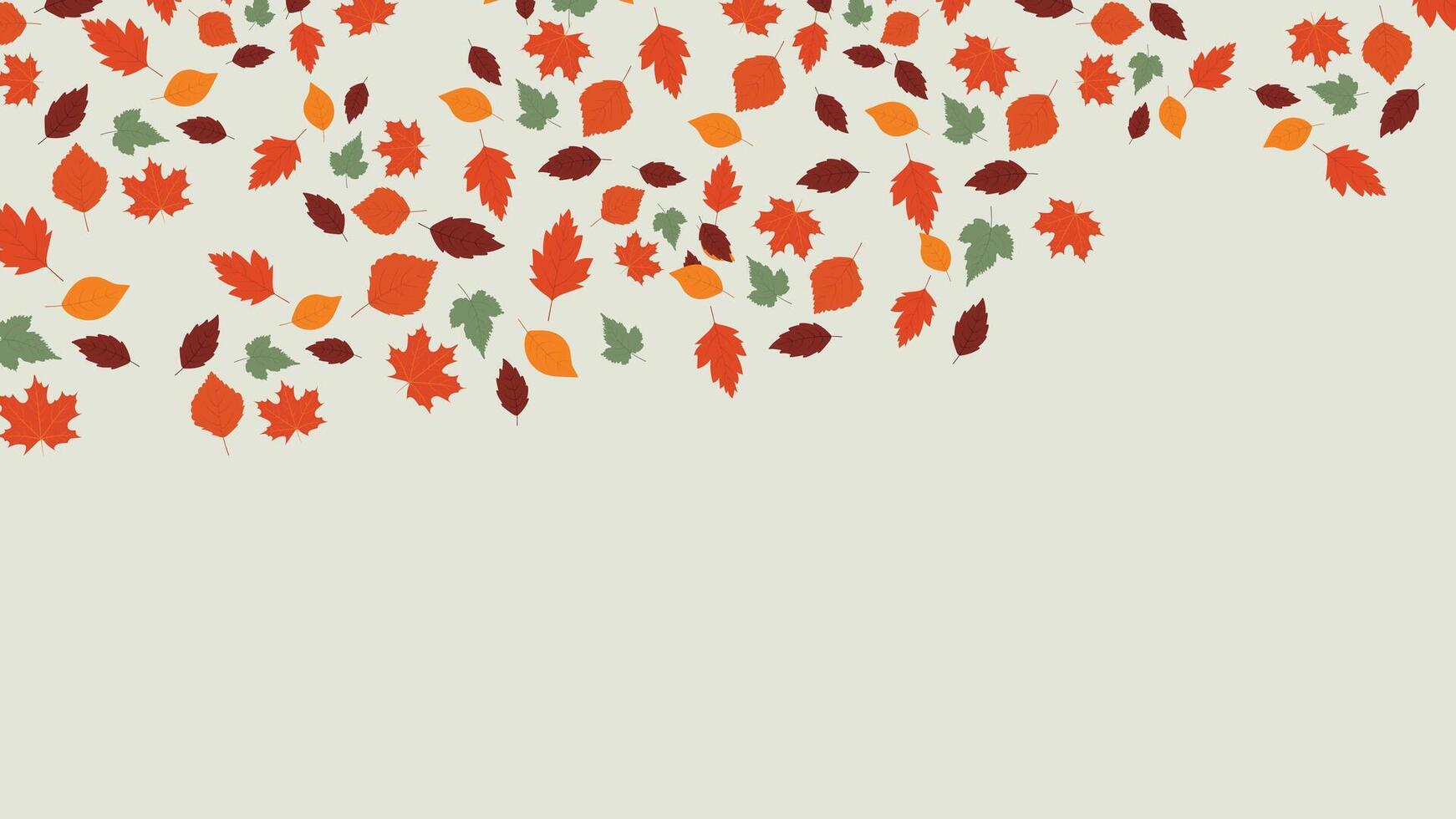 Autumn Sale Banner with Falling Leaves from Top Border, Perfect for Simple and Clean Promotions vector