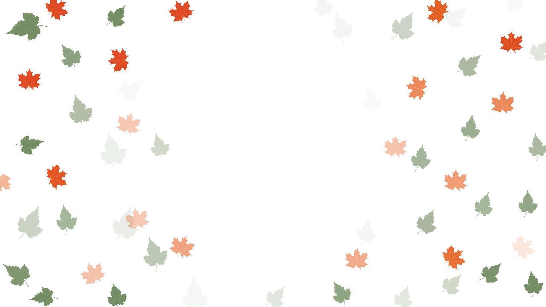 Minimal Autumn Sale Banner with Soft Falling Leaves on White Background, Perfect for Modern Designs vector