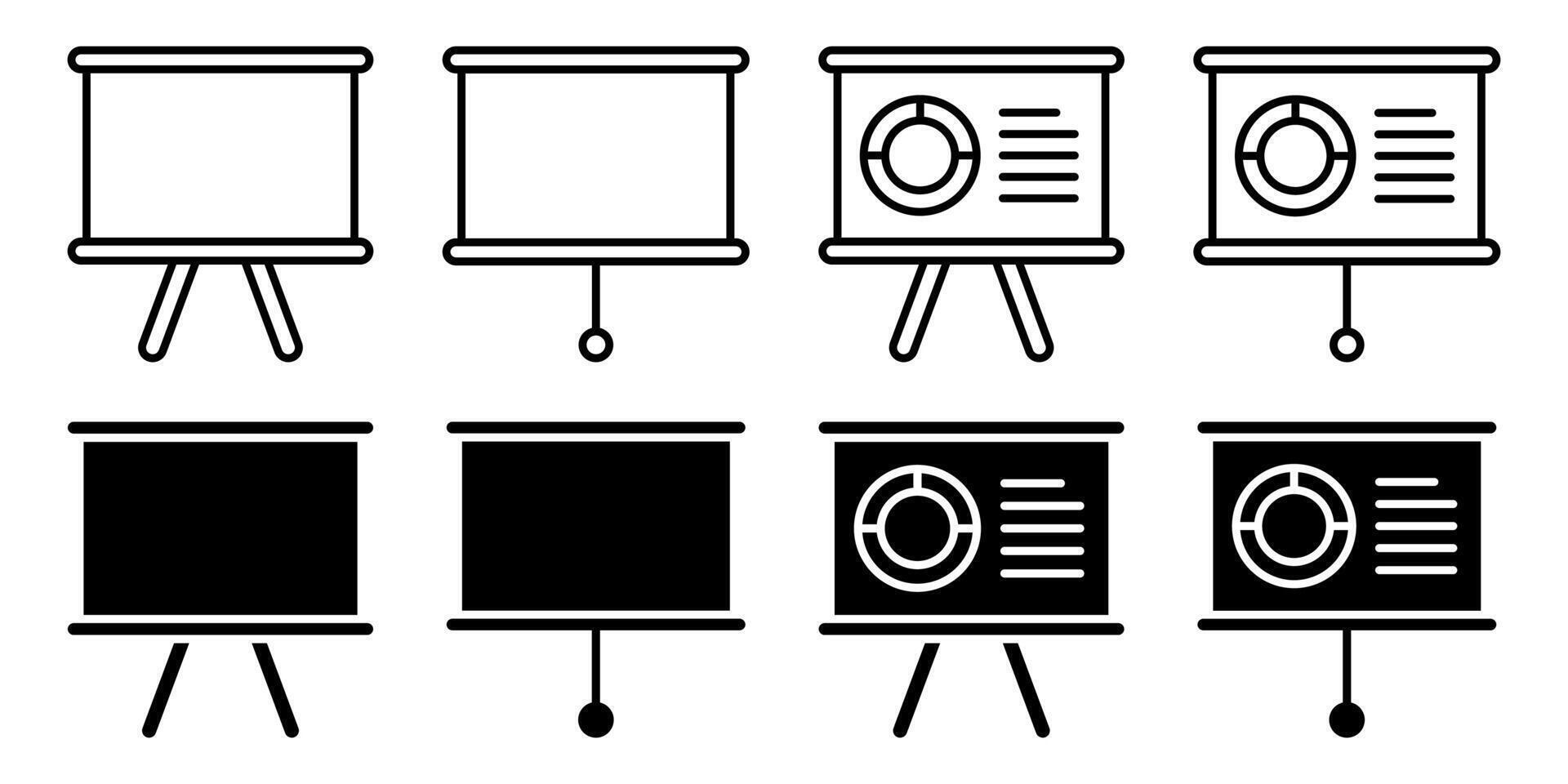 Blackboard icon set. for mobile concept and web design on white background vector