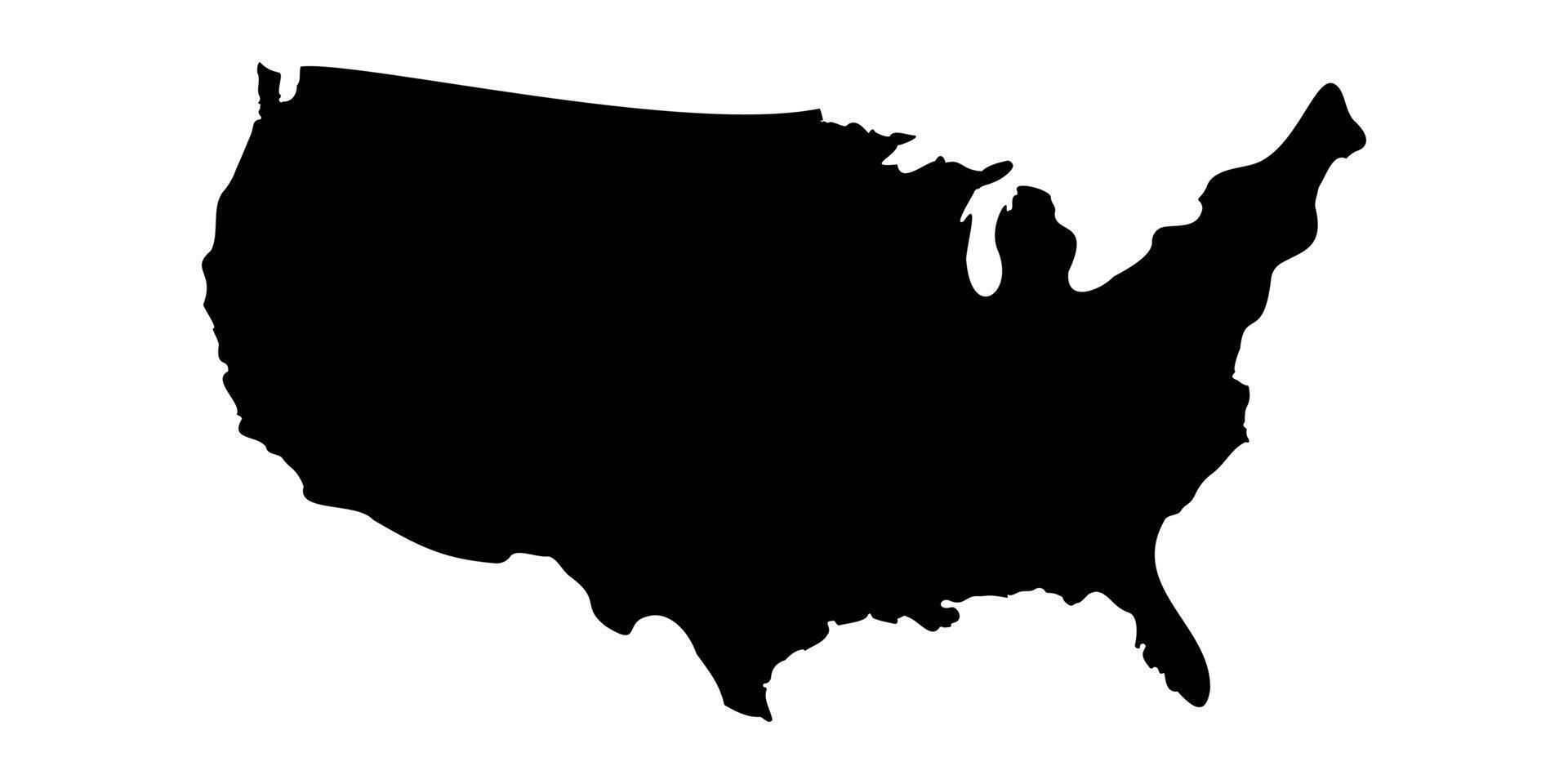 Usa map icon vector