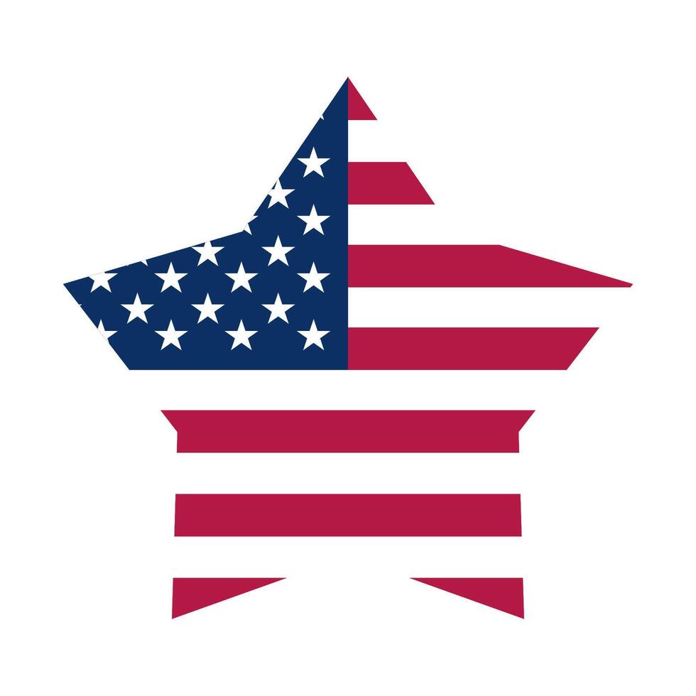 USA star flag icon vector