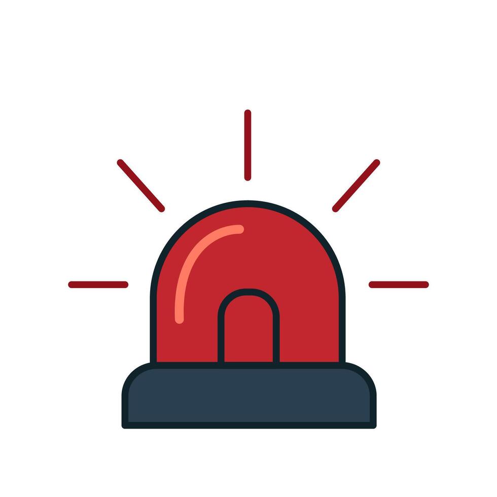 Emergency vehicle light symbol indicating urgency vector