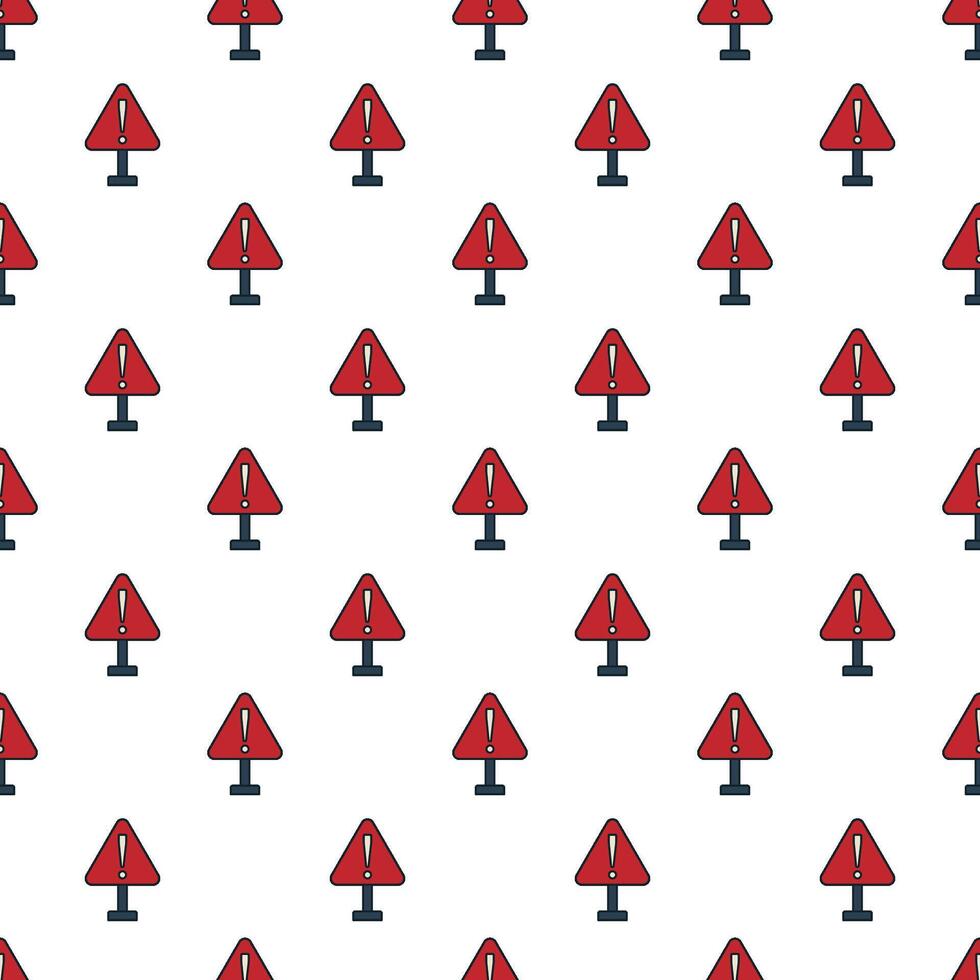 Repeated warning signs on a white background vector