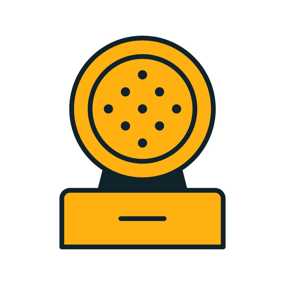 Creative design of a yellow speaker icon vector