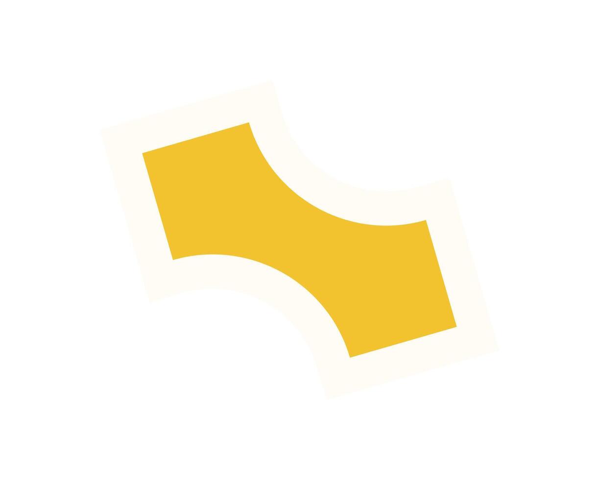 Brutalist abstract shape sticker. Modern icon with a flat design. Geometric element with a smooth curve, minimal in style, ideal for contemporary applications and y2k aesthetics. vector