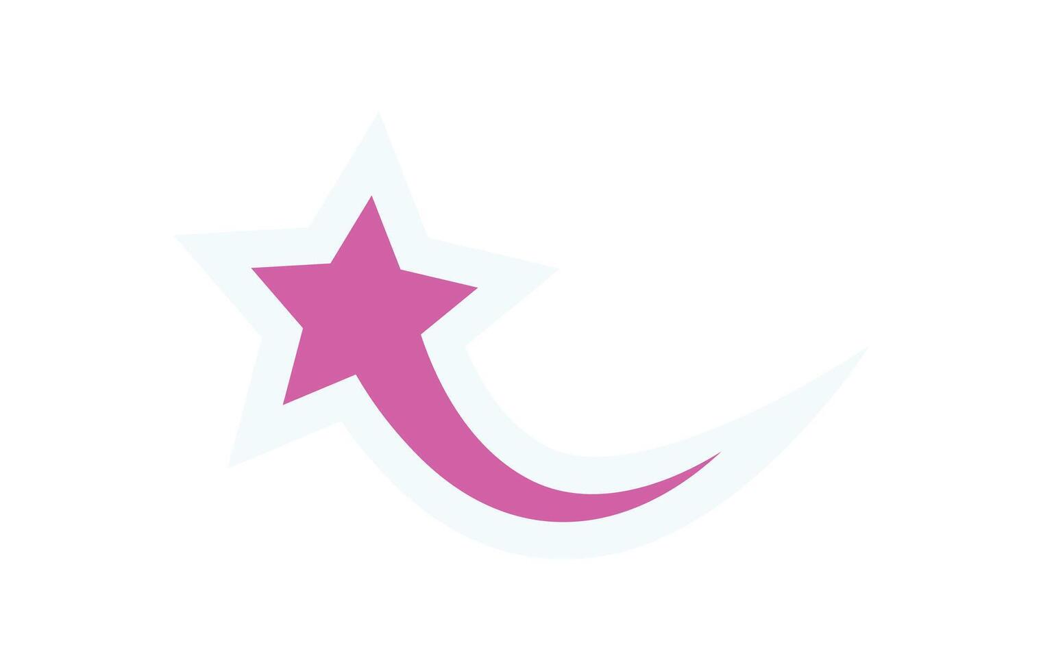 Y2K Abstract Comet star sticker. Retro icon with modern shape. Aesthetic design element, graphic concept, playful style. Perfect for decoration or trendy collection. vector