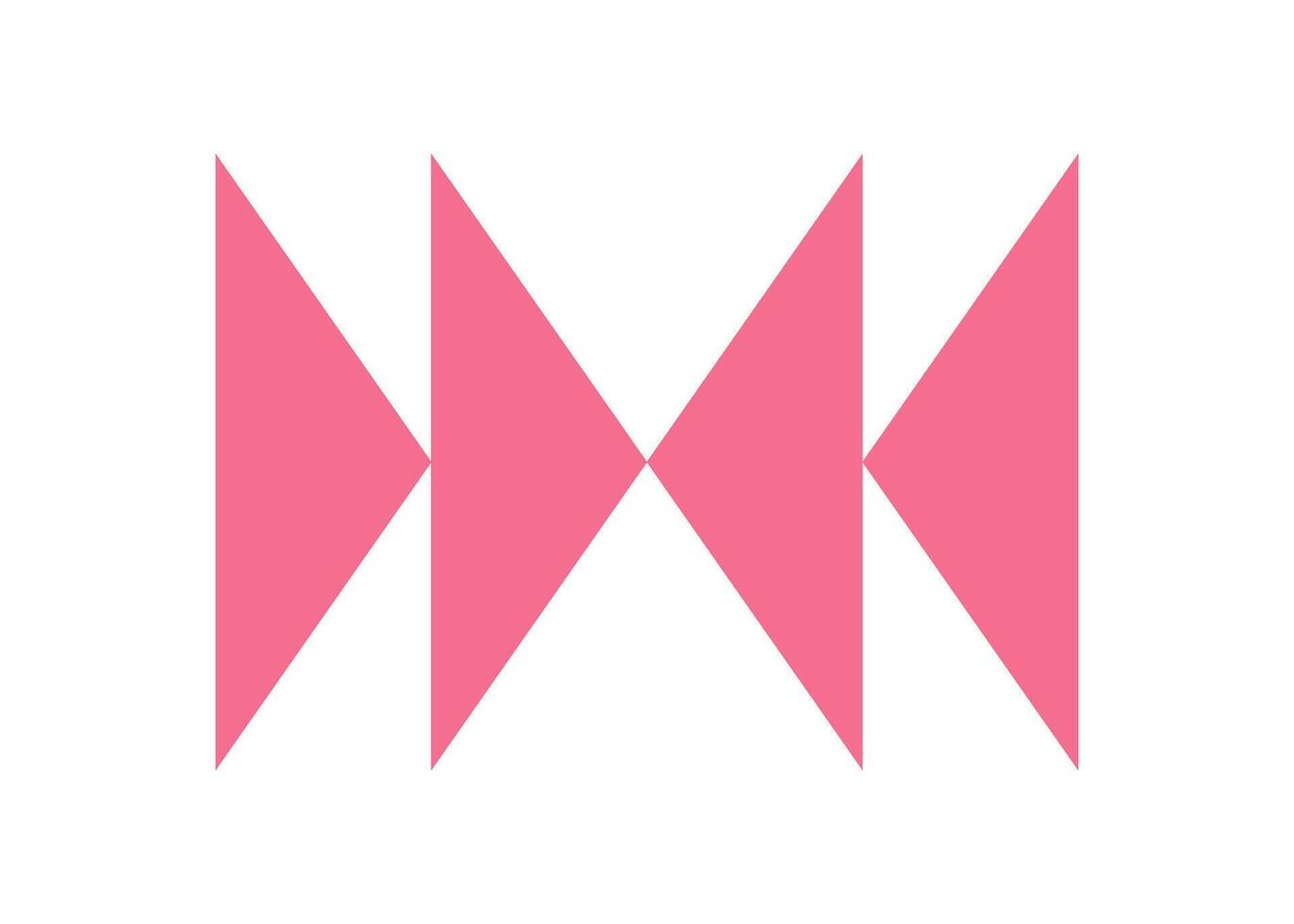 Bold abstract triangle icon. Minimal geometric shape element. Contemporary brutalist form, flat style, potential for modern branding or artistic projects. vector