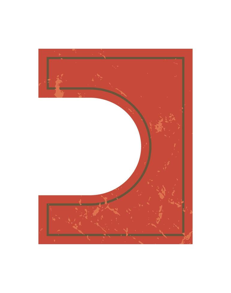 Bold abstract brutalist shape. A minimal figure with grunge texture acts as a modern icon. This symbol reflects y2k design, creating a contemporary graphic pattern for various uses. vector